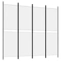 Miniatyrbillede 2 af 8: 4-panels rumdeler 200x180 cm stof hvid