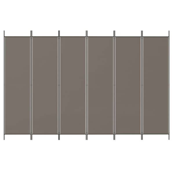 5-panels rumdeler 300x200 cm stof antracitgrå