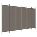 Miniatyrbillede 2 af 8: 5-panels rumdeler 300x200 cm stof antracitgrå