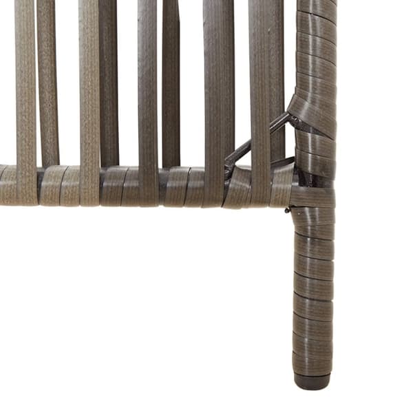 rumdeler 4 paneler polyrattan grå