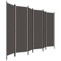 Miniatyrbillede 3 af 6: 6-panels rumdeler 300 x 180 cm antracitgrå