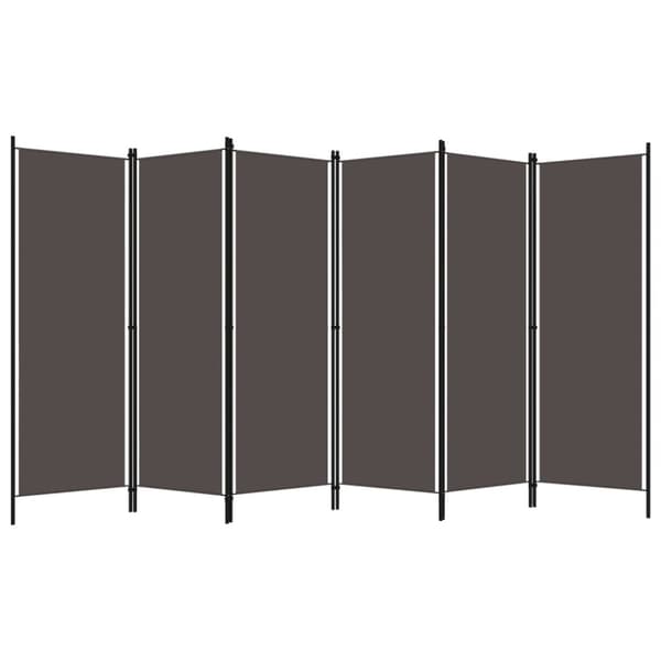 6-panels rumdeler 300 x 180 cm antracitgrå