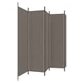 Miniatyrbillede 4 af 8: 5-panels rumdeler 250x220 cm stof antracitgrå