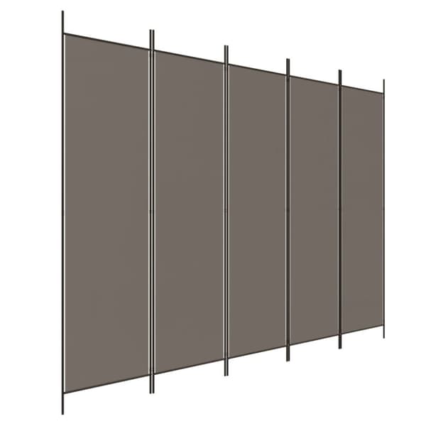 5-panels rumdeler 250x220 cm stof antracitgrå