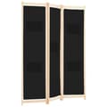 Miniatyrbillede 3 af 8: 3-panels rumdeler 120 x 170 x 4 cm stof sort