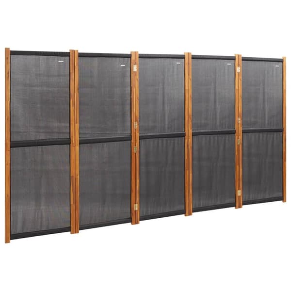 5-panels rumdeler 350x180 cm sort