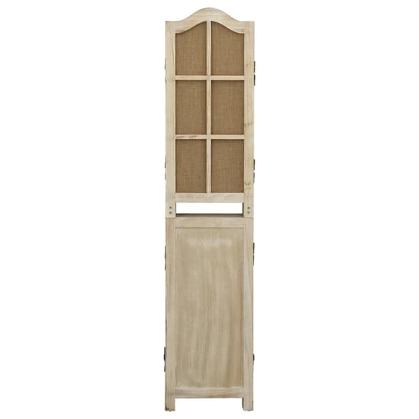 6-panels rumdeler 214x165 cm stof brun