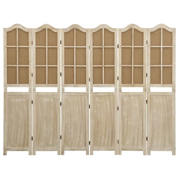 6-panels rumdeler 214x165 cm stof brun