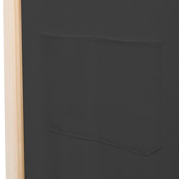 Rumsavdelare 4 paneler 160x170x4 cm grå tyg