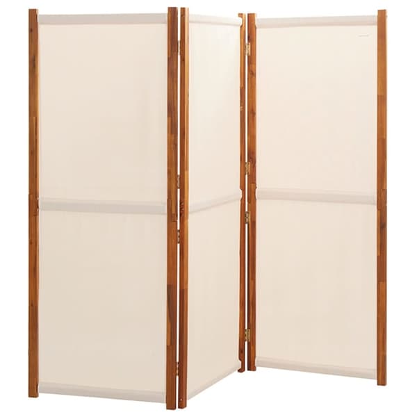 3-panels rumdeler 210x180 cm cremefarvet