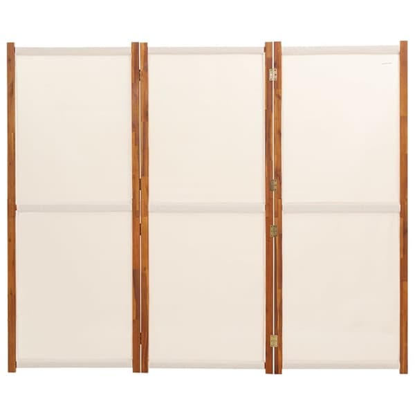 3-panels rumdeler 210x180 cm cremefarvet