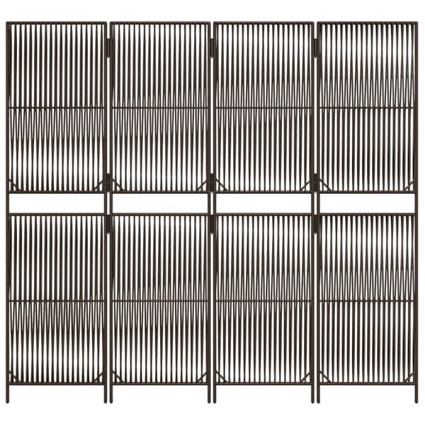 rumdeler 4 paneler polyrattan brun