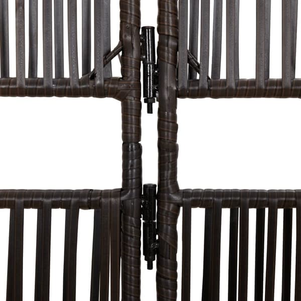 rumdeler 4 paneler polyrattan brun