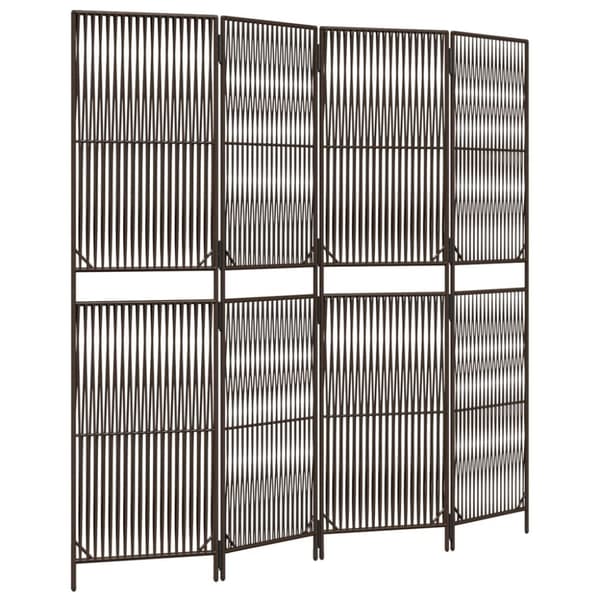 rumdeler 4 paneler polyrattan brun