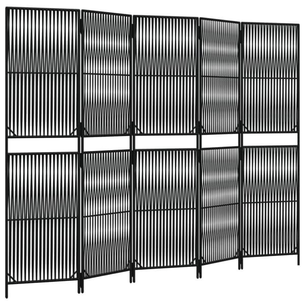 rumdeler 5 paneler polyrattan sort