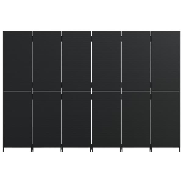 rumdeler 6 paneler polyrattan sort