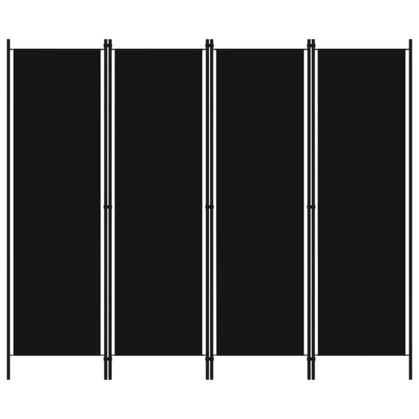 4-panels rumdeler 200 x 180 cm sort