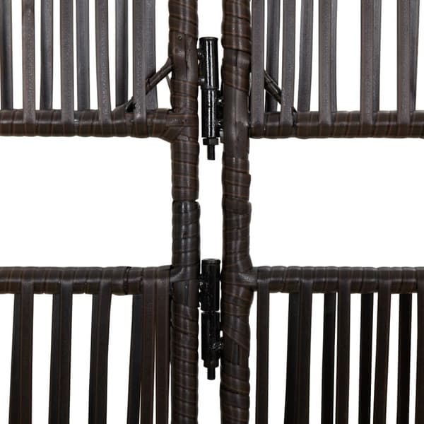 vidaXL rumdeler 6 paneler polyrattan brun
