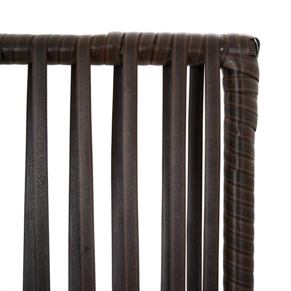 vidaXL rumdeler 6 paneler polyrattan brun