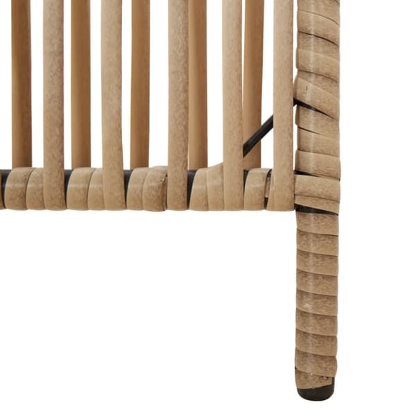vidaXL rumdeler 6 paneler polyrattan beige