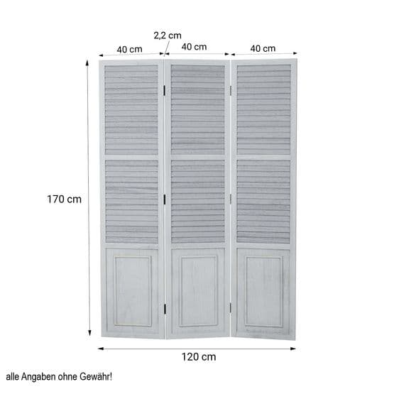 Rumdeler - 3 Dele - Ribber 045 - Grå