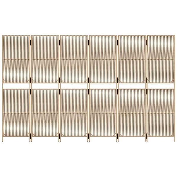 vidaXL Rumsavdelare 6 paneler beige konstrottning