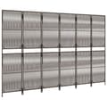 Miniatyrbillede 4 af 9: vidaXL rumdeler 6 paneler polyrattan brun