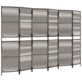 Miniatyrbillede 2 af 9: vidaXL rumdeler 6 paneler polyrattan brun