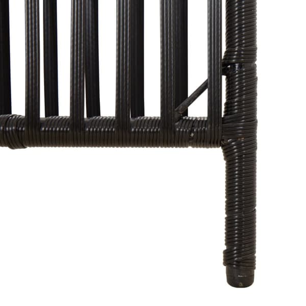 vidaXL rumdeler 5 paneler polyrattan sort