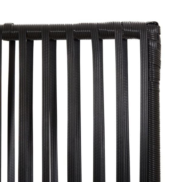 vidaXL rumdeler 5 paneler polyrattan sort