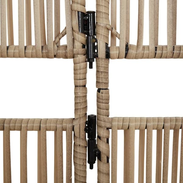 vidaXL rumdeler 4 paneler polyrattan beige