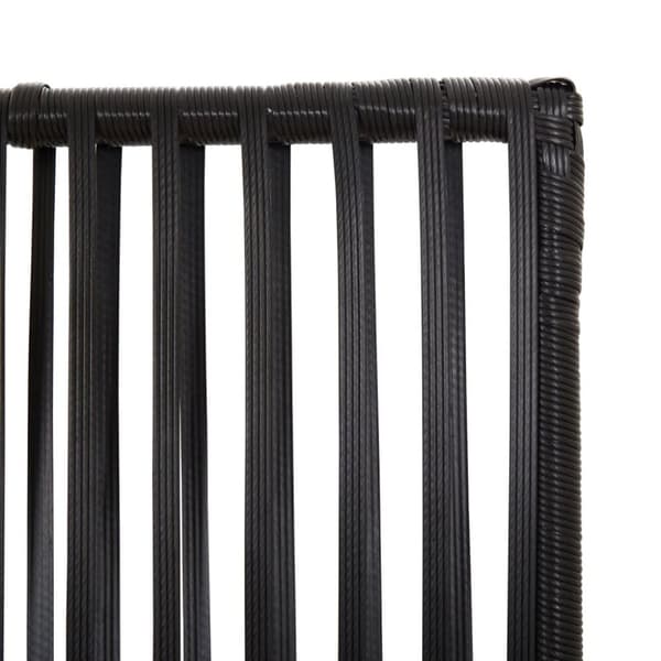 vidaXL Rumsavdelare 3 paneler svart konstrottning