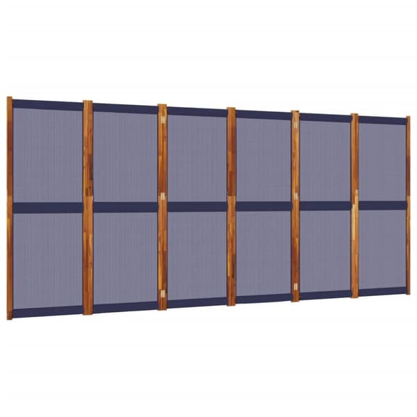 vidaXL Romdeler 6 paneler mørkeblå 420x180 cm