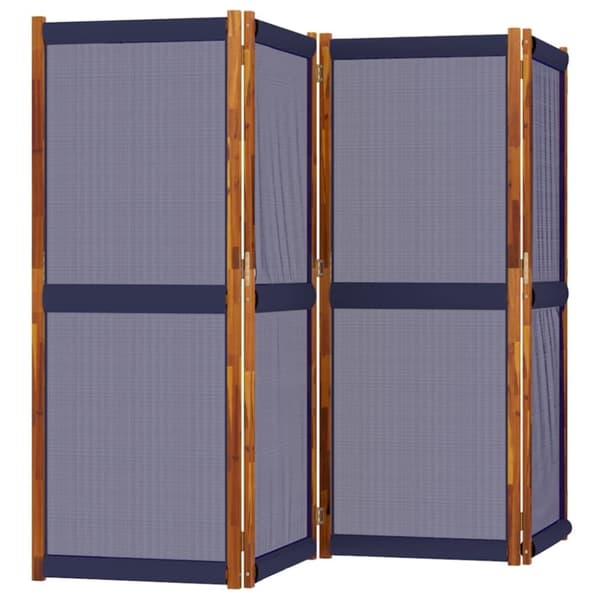 vidaXL 4-panels rumdeler 280 x 180 cm mørkeblå