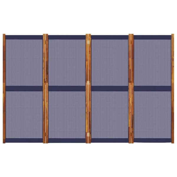 vidaXL Romdeler 4 paneler mørkeblå 280x180 cm