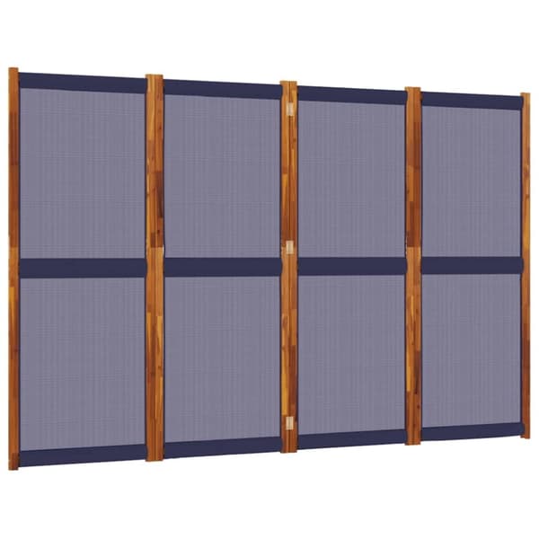 vidaXL Romdeler 4 paneler mørkeblå 280x180 cm