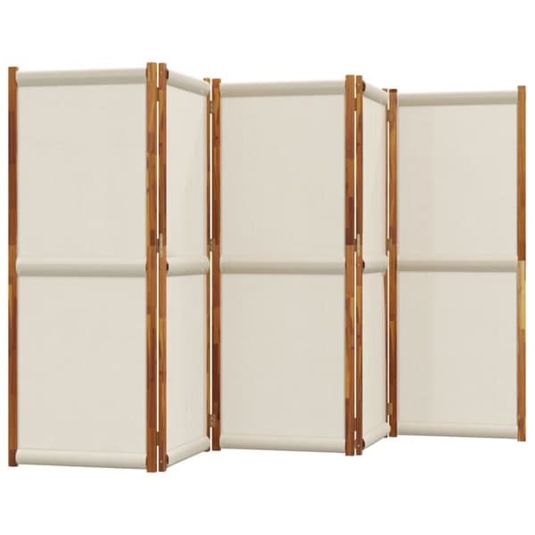 vidaXL 5-panels rumdeler 350 x 180 cm lysegrå