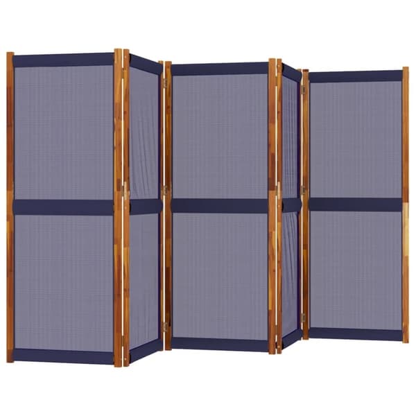 vidaXL Romdeler 5 paneler mørkeblå 350x180 cm