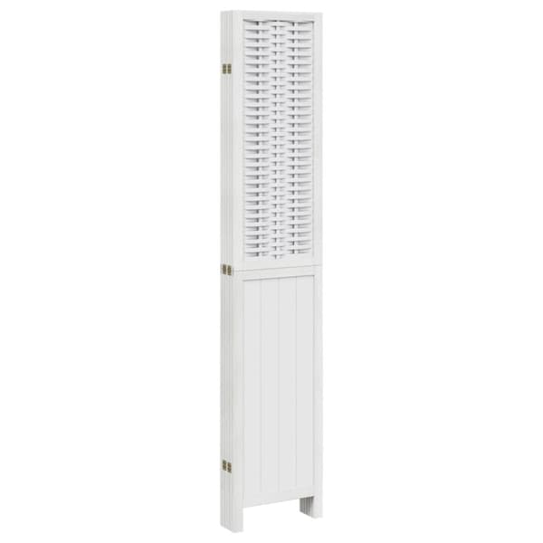 vidaXL Romdeler 6 paneler hvit heltre keisertre