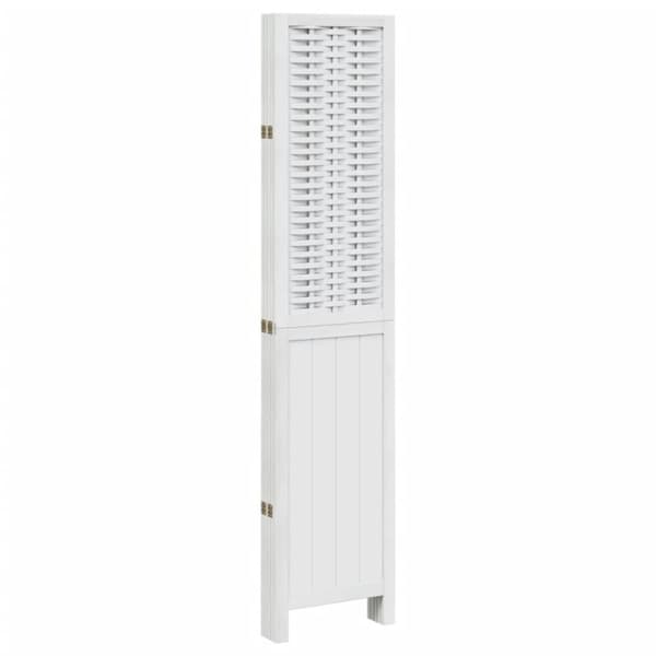 vidaXL Romdeler 5 paneler hvit heltre keisertre