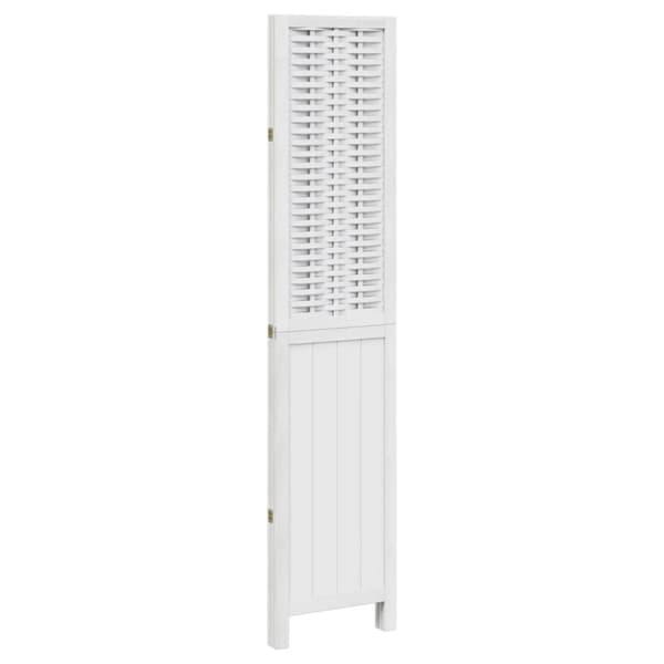 vidaXL Romdeler 3 paneler hvit heltre keisertre