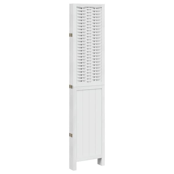 vidaXL Romdeler 5 paneler hvit heltre keisertre