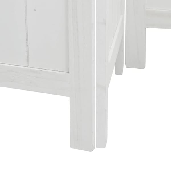 vidaXL Romdeler 4 paneler hvit heltre keisertre