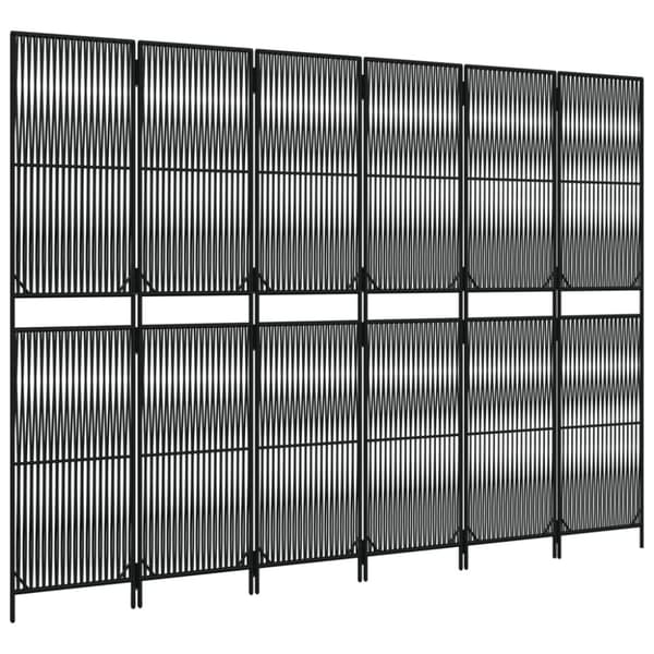rumdeler 6 paneler polyrattan sort