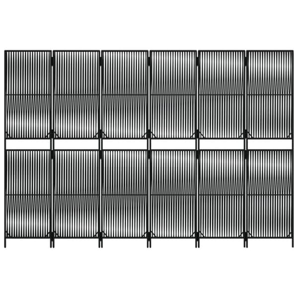 rumdeler 6 paneler polyrattan sort