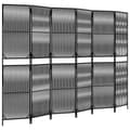 Miniatyrbillede 2 af 9: rumdeler 6 paneler polyrattan sort
