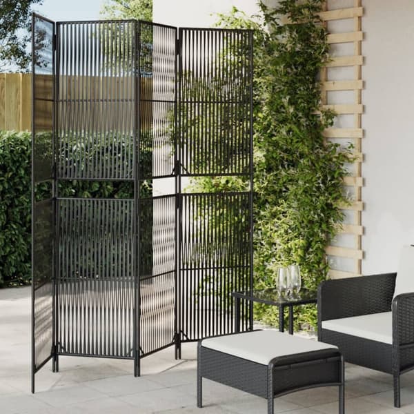 rumdeler 4 paneler polyrattan sort