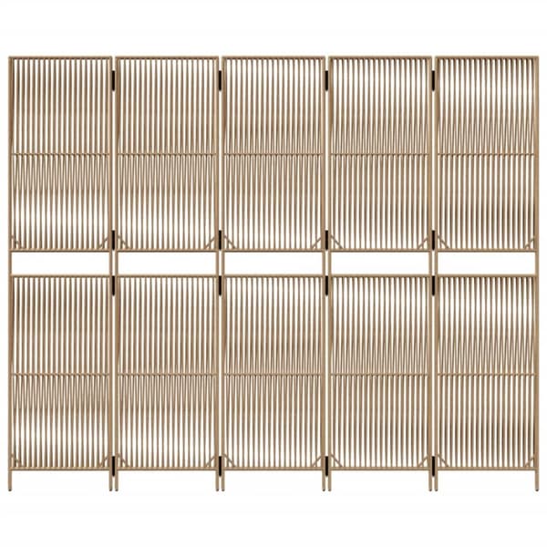 rumdeler 5 paneler polyrattan beige