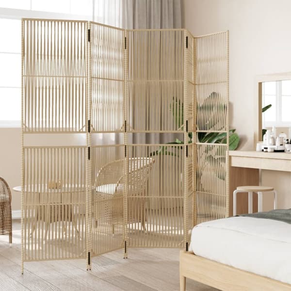 rumdeler 5 paneler polyrattan beige