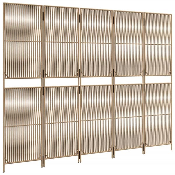 rumdeler 5 paneler polyrattan beige